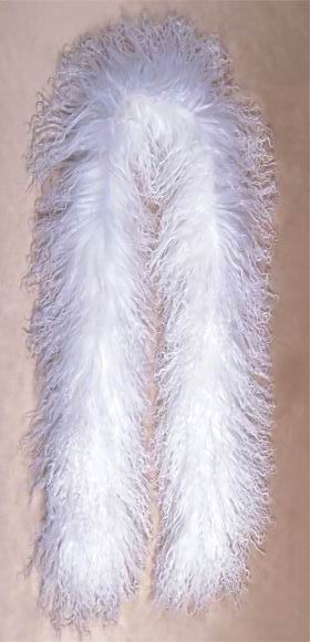 Mongolian lamb fur scarf